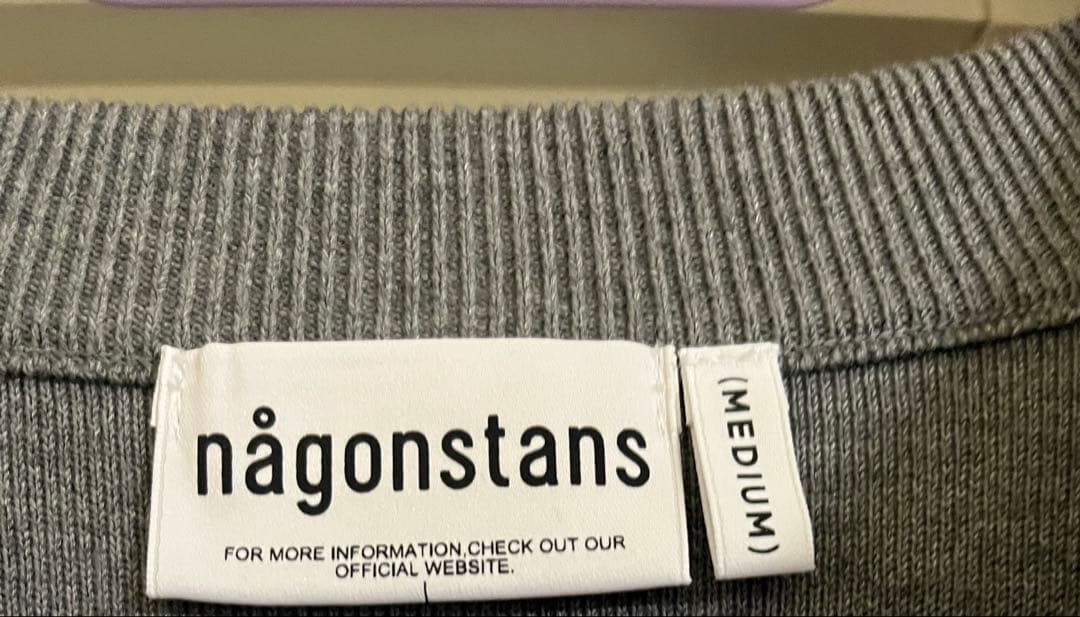 någonsstansナゴンスタンスshoulderpatchcardigan