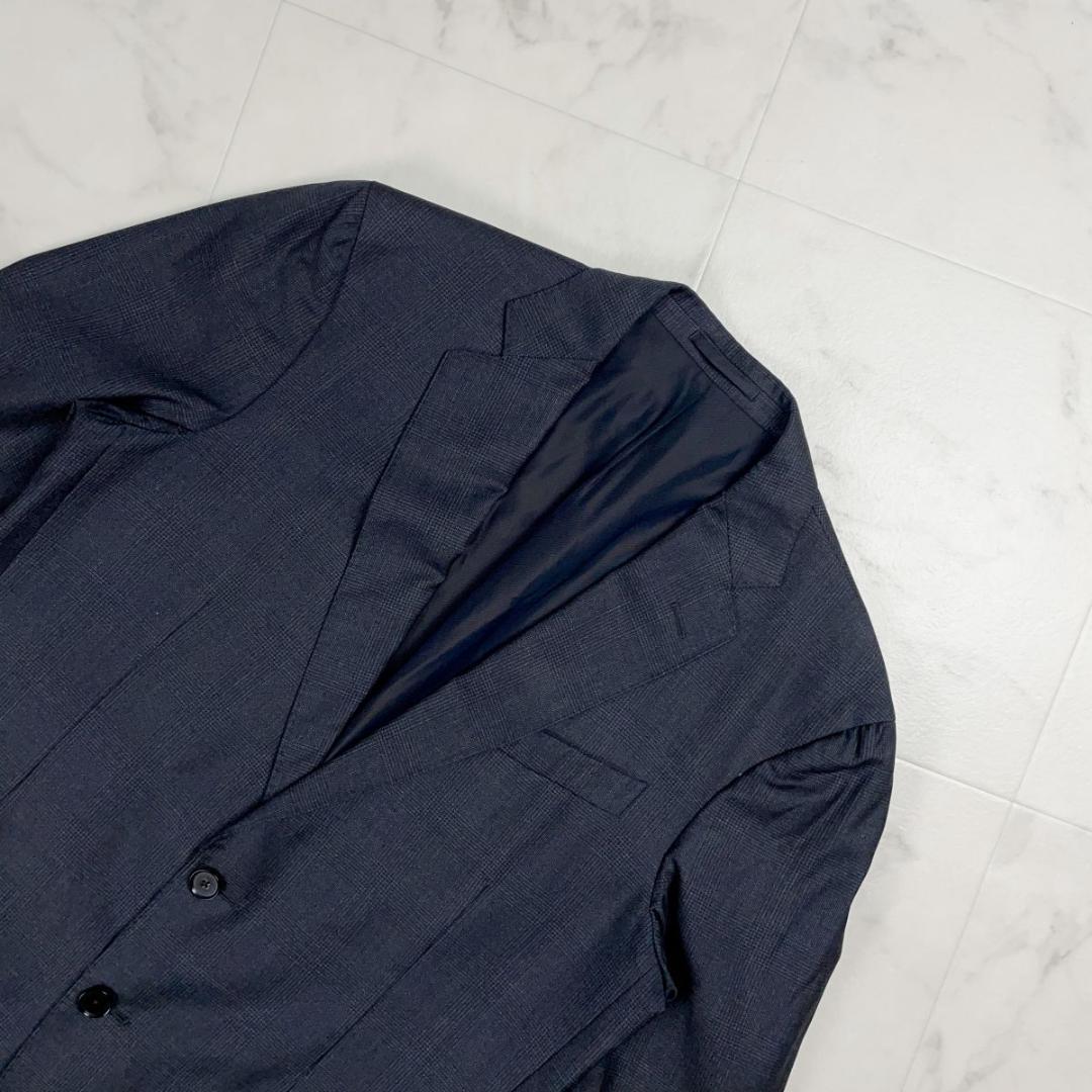 美品 BOGLIOLI グレンチェック柄ジャケット 黒 サイズ48*GD235