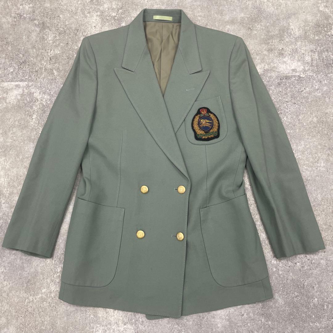 ■ Burberrys テーラード ダブル エンブレム ブレザー 90s 緑