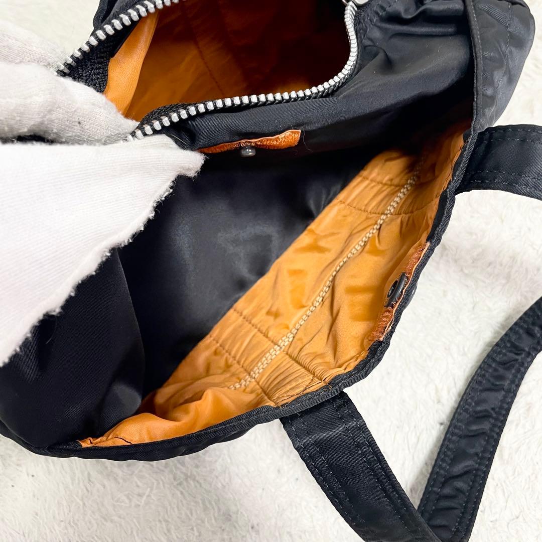 美品 PORTER ポーター タンカー ミニボストンバッグ ブラック 大容量 黒
