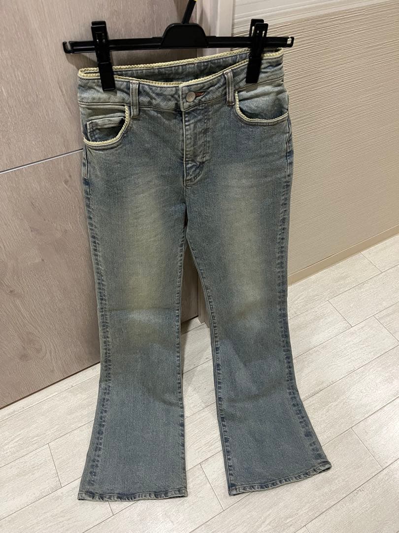 ANDMARY Mary logo flare denim Mサイズ