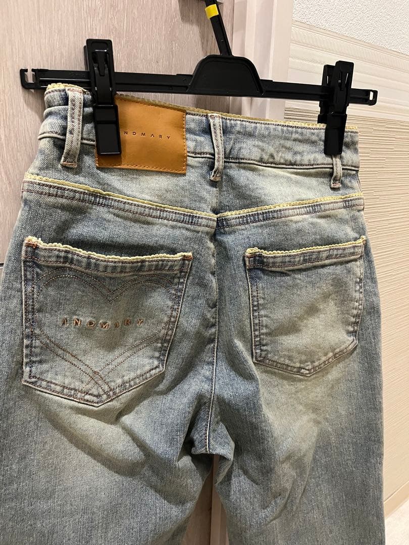 ANDMARY Mary logo flare denim Mサイズ