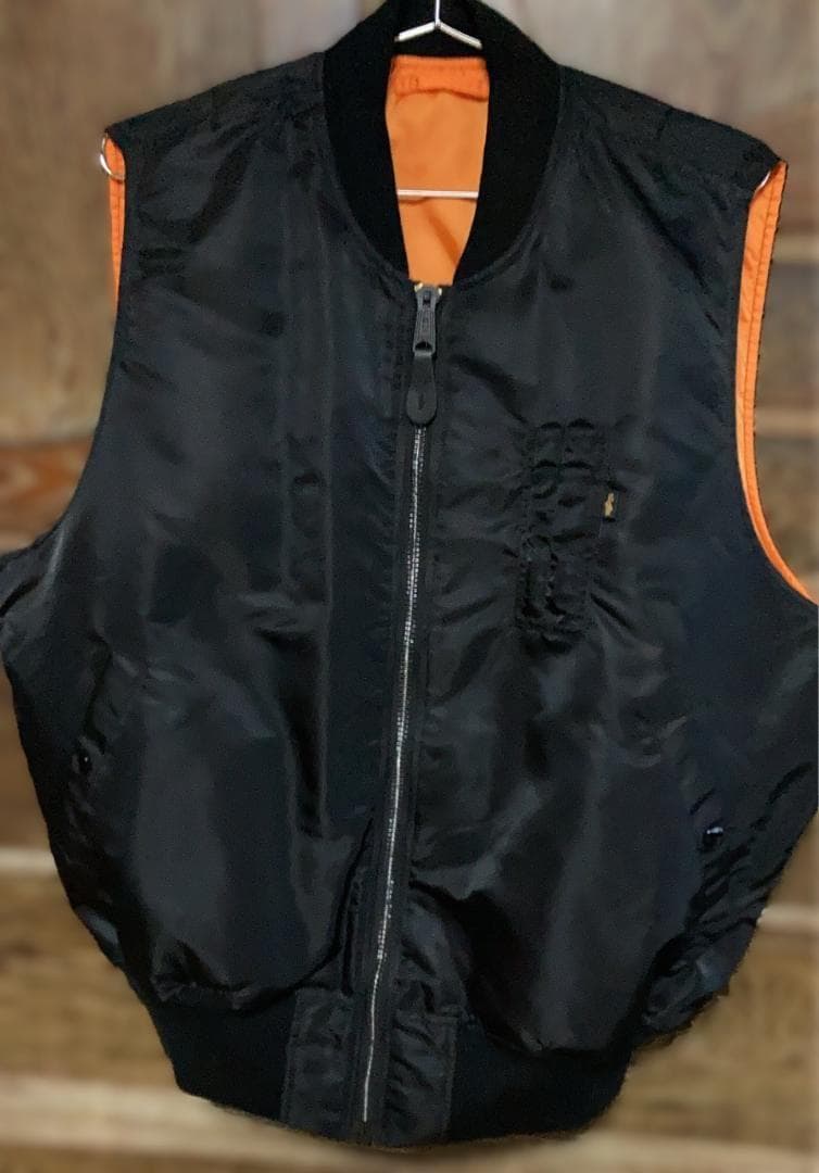 Alpha Industries アルファ MA-1 ベスト L ブラック