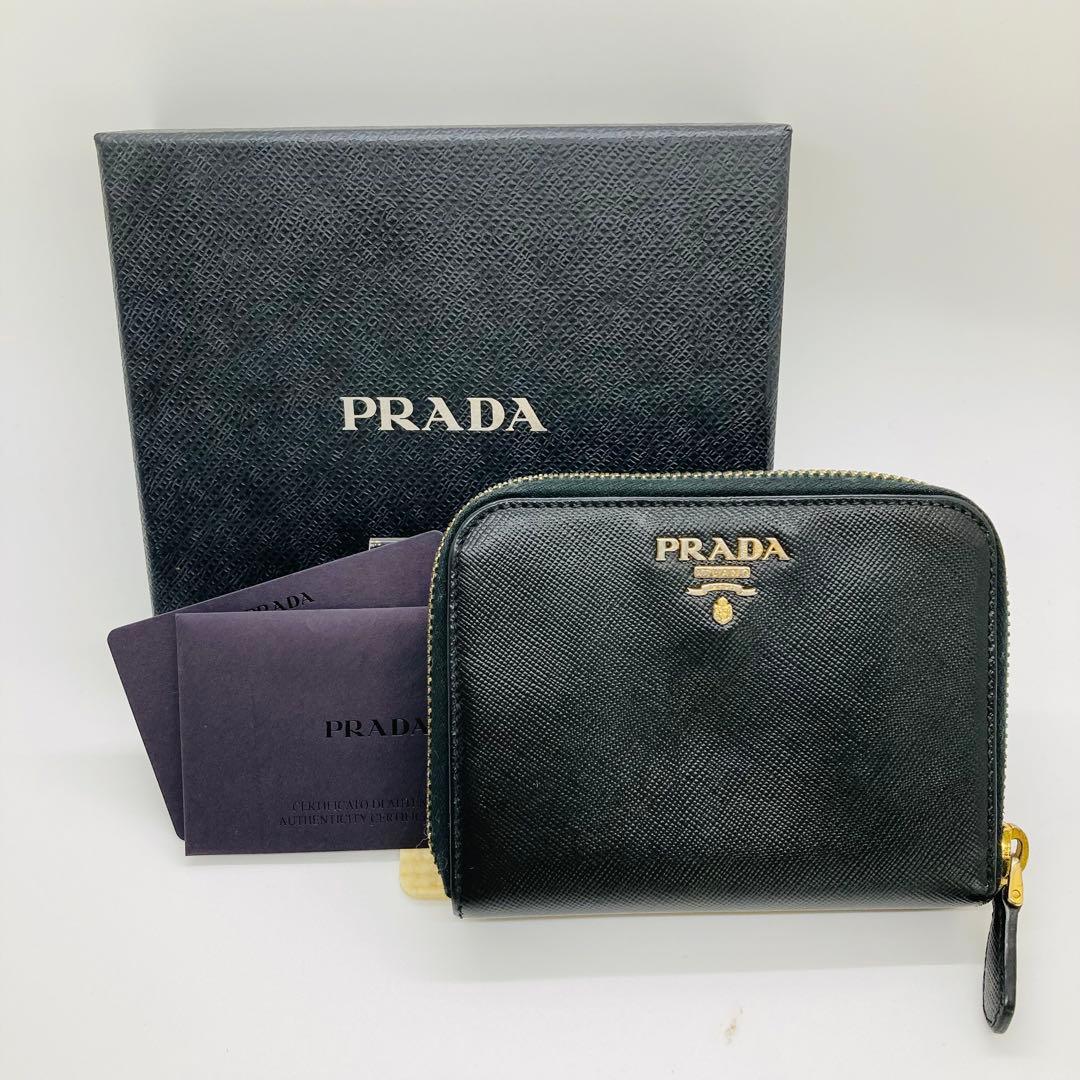PRADA プラダ サフィアーノメタル レザー 二つ折り財布 A941