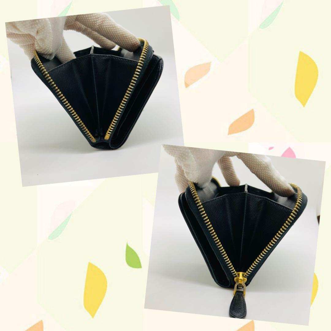 PRADA プラダ サフィアーノメタル レザー 二つ折り財布 A941