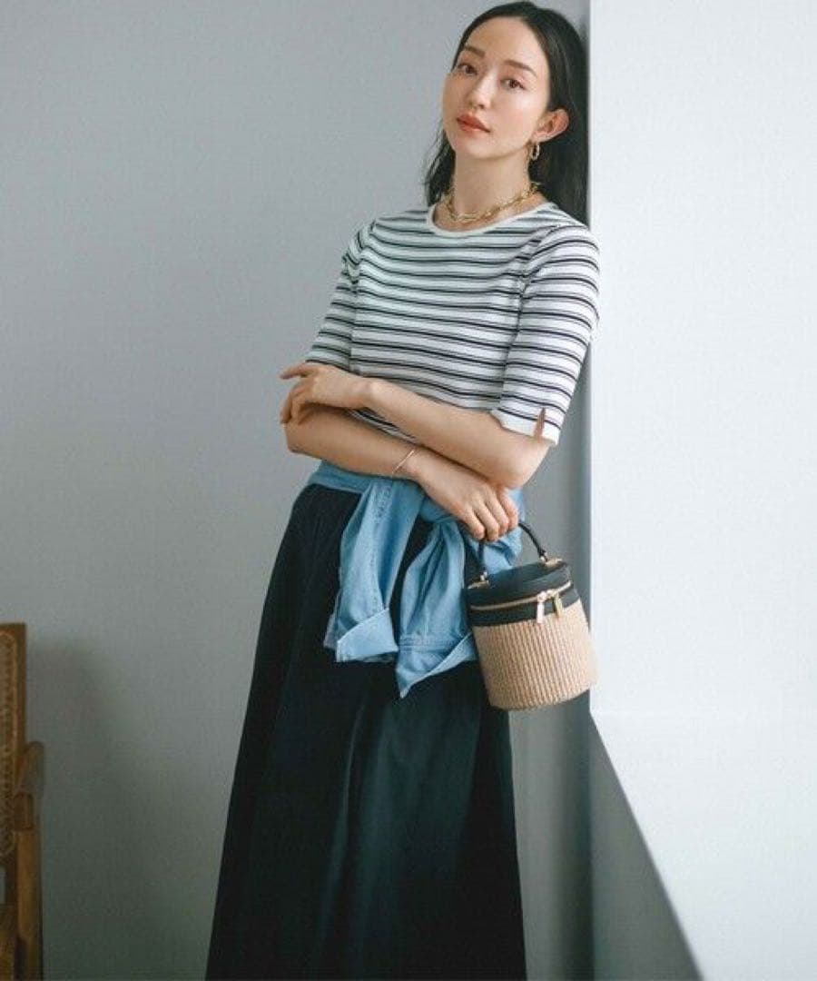 美品　23区 ナイロンコットンタフタ フレアスカート