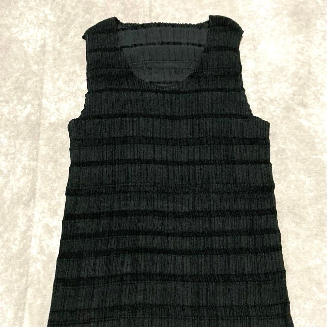 イッセイミヤケ　ISSEY MIYAKE　ノースリーブワンピース　プリーツ　M