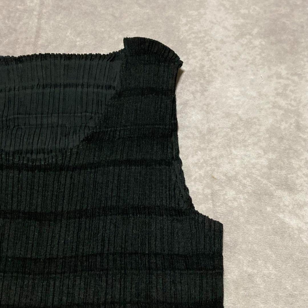 イッセイミヤケ　ISSEY MIYAKE　ノースリーブワンピース　プリーツ　M