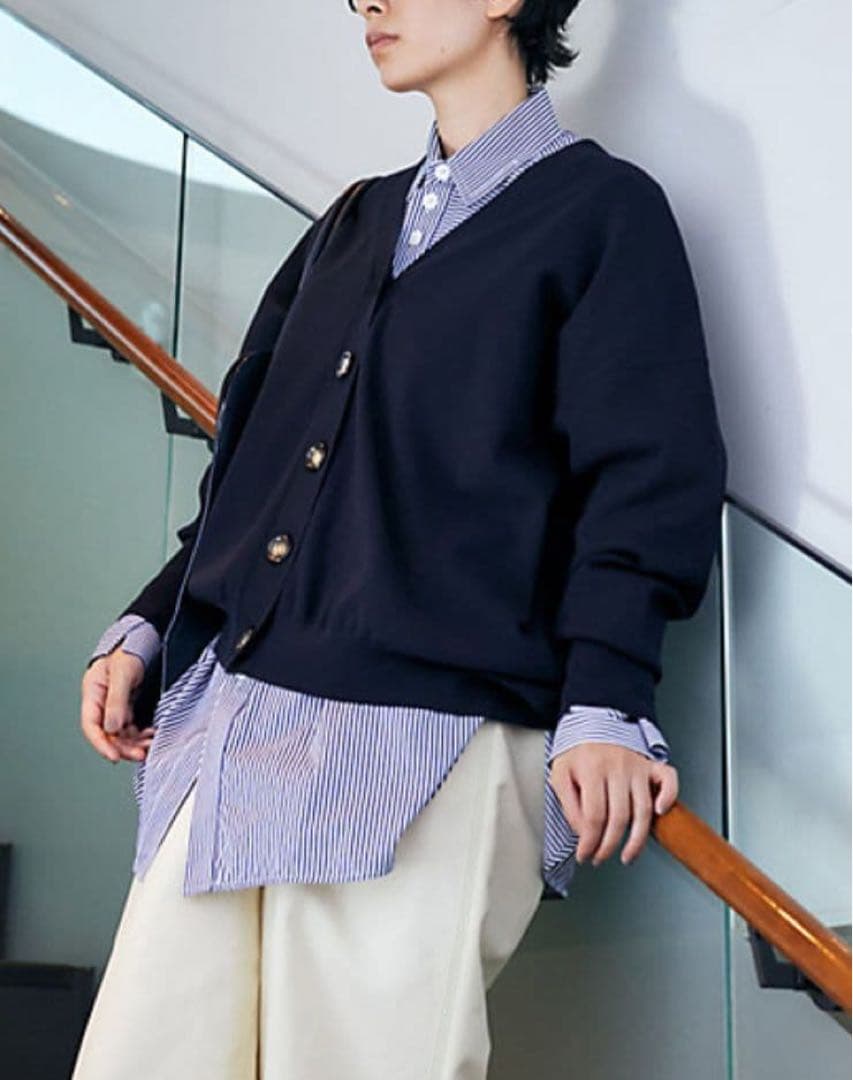ENFOLD 2024SS CURVE-ARM CARDIGAN カーディガン