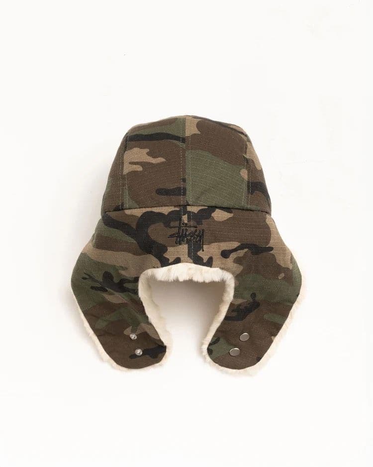 STUSSY RIPSTOP TRAPPER CAP CAMO L/XL 新品