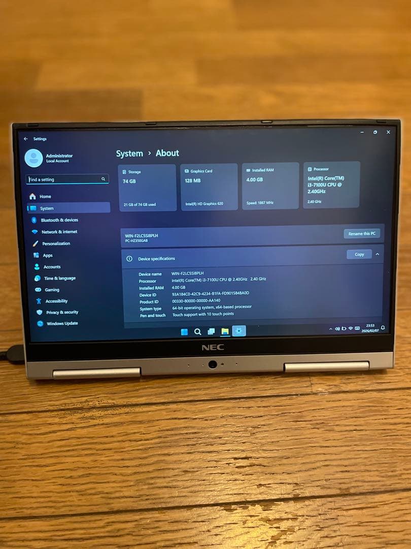 Office2021付超軽量 NEC LAVIE ZERO 2in1 Win11