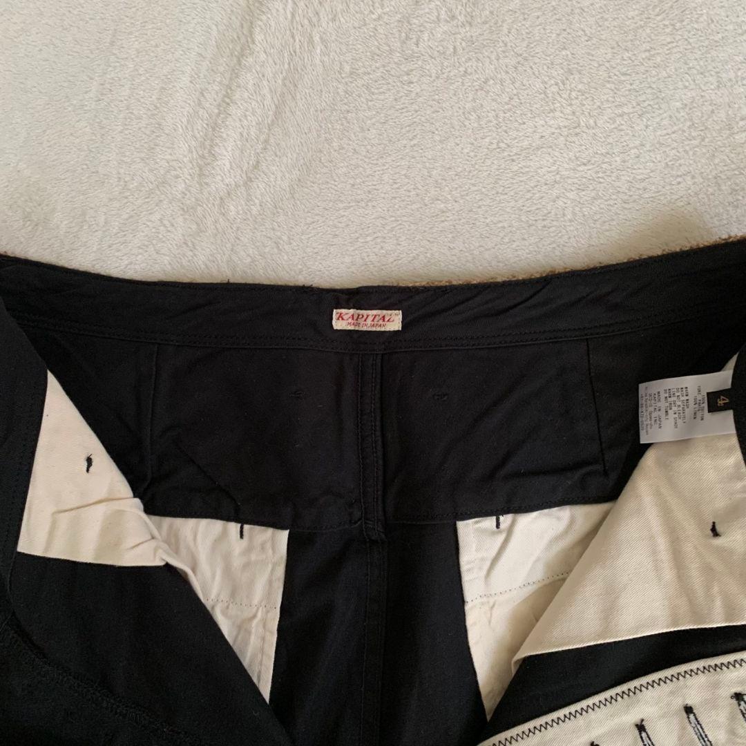 【美品】KAPITAL ピエロパンツ リネン 切替 XL
