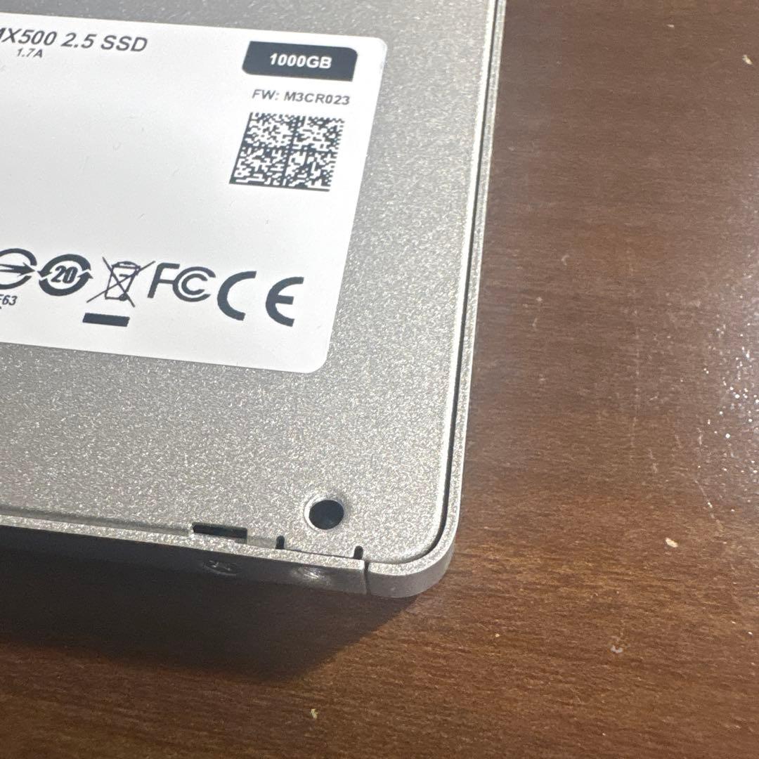 Crucial MX500 1000GB SSD クルーシャル 動作確認済み