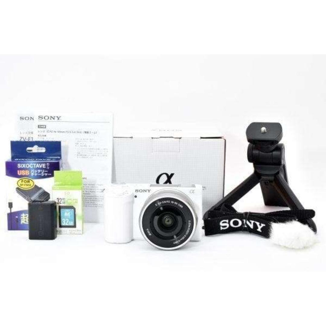 【美品】SONY α ZV-E10L レンズキット シューティンググリップ付き