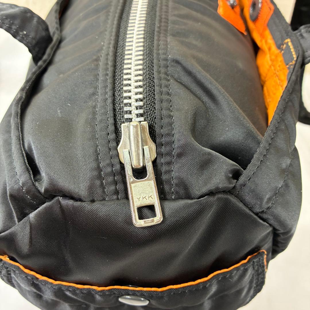 [未使用級] PORTER　タンカー　ドラムバッグ　ミニボストン　S　ブラック