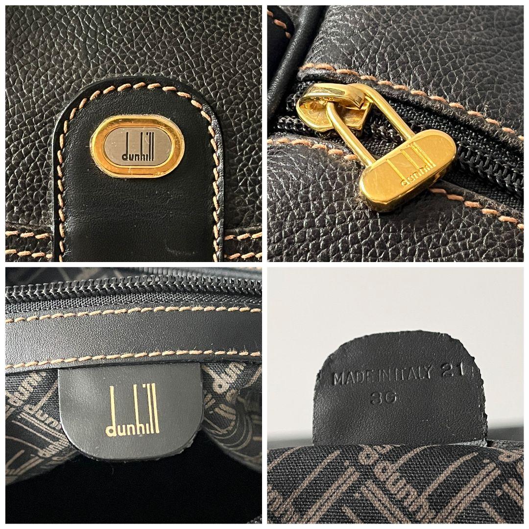 良品★dunhill ダンヒル　ボストンバッグ　ビジネスバッグ　レザー　黒