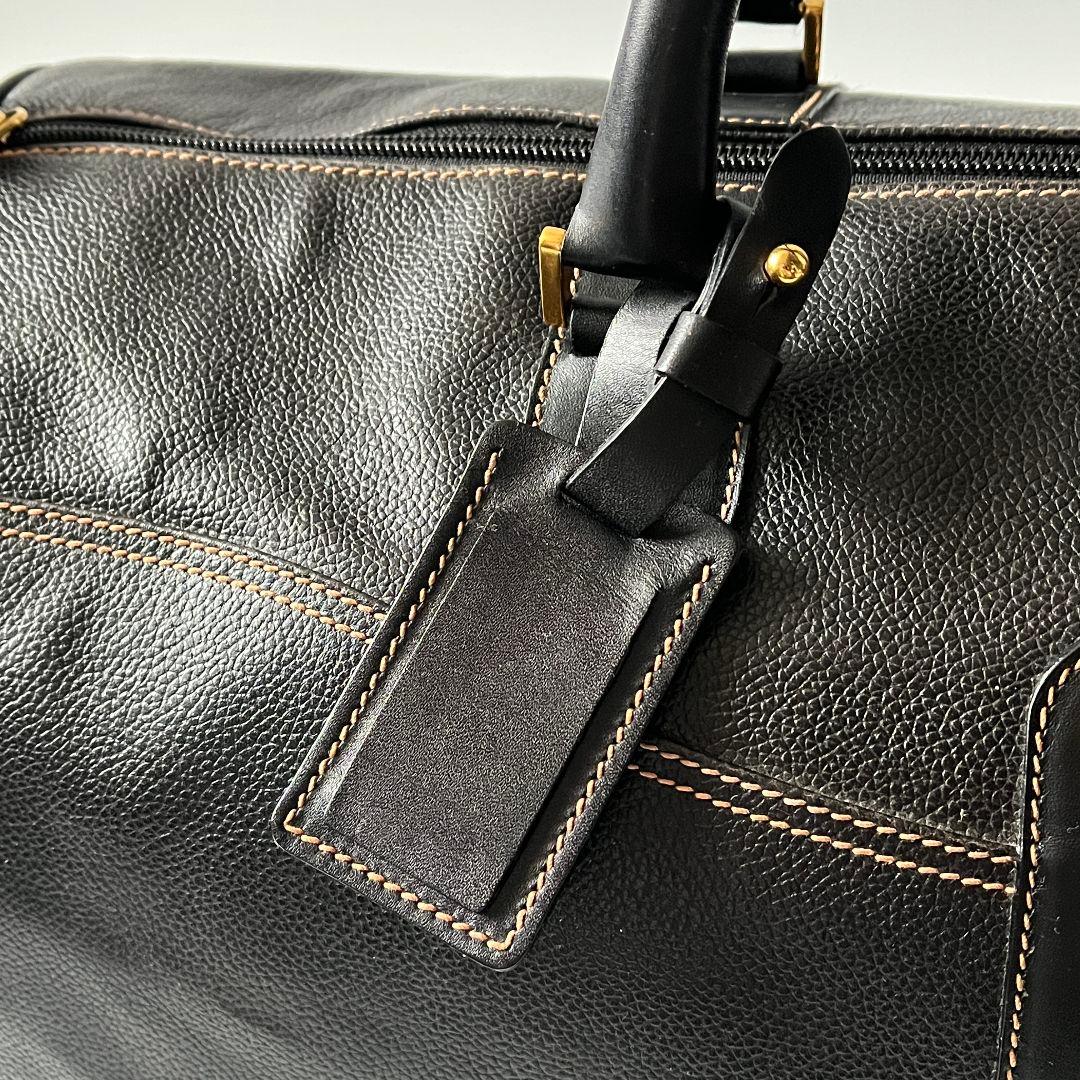 良品★dunhill ダンヒル　ボストンバッグ　ビジネスバッグ　レザー　黒