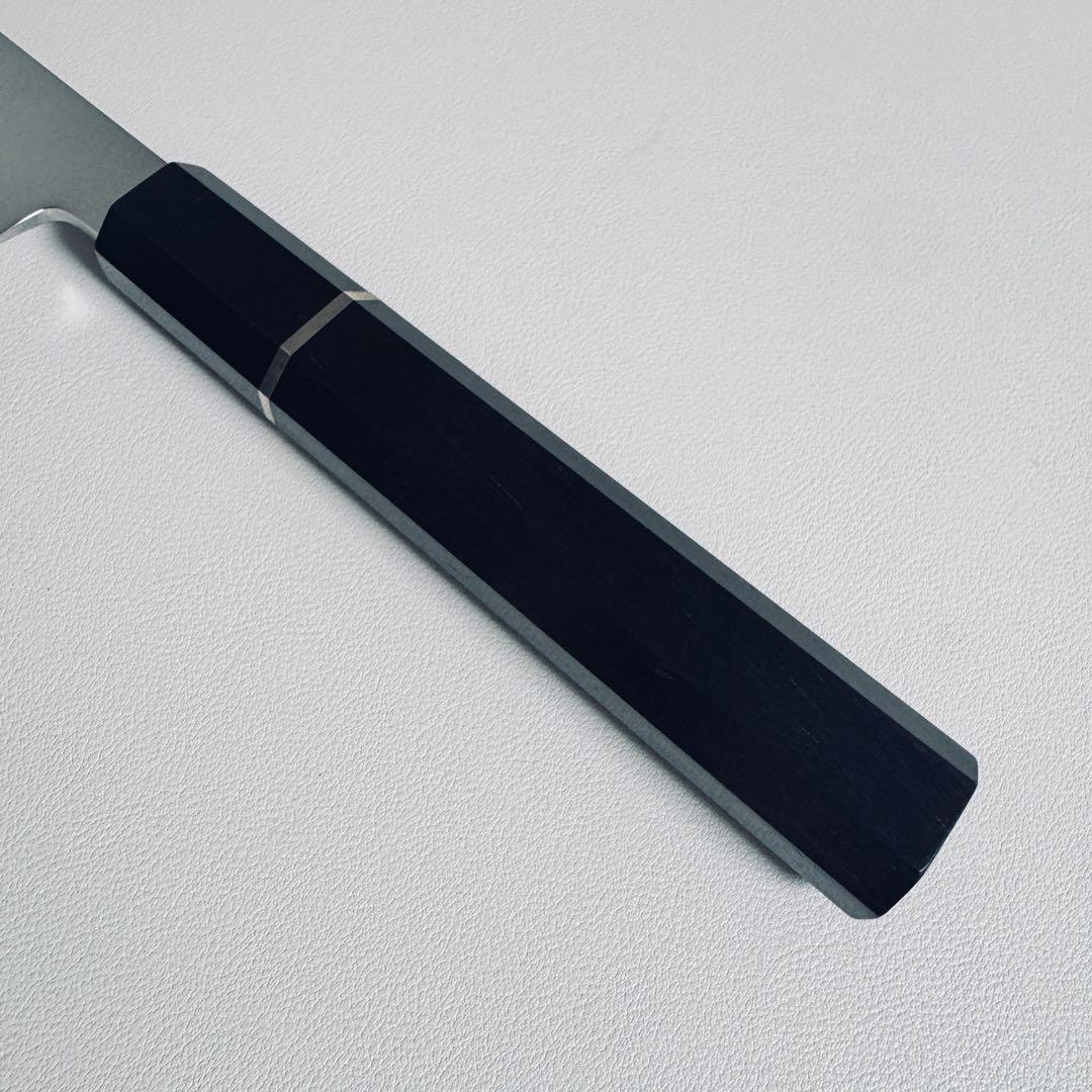 270mm 切付柳刃包丁 鏡面　黒檀黒水牛八角柄 刺身包丁 【全鋼】'ᗤ-