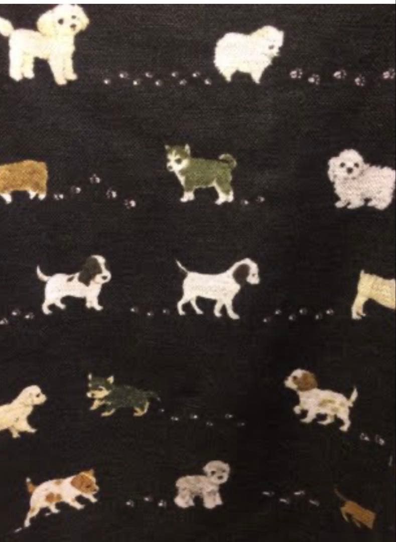 【期間限定】フランシュリッペfl5 犬の行進ワンピース　ブラック