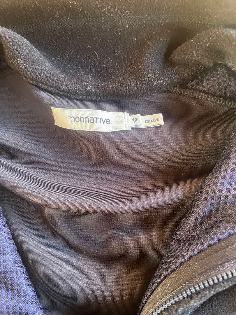 Nonnative サイズ2 ネイビー フリース ベスト ジッパー付き