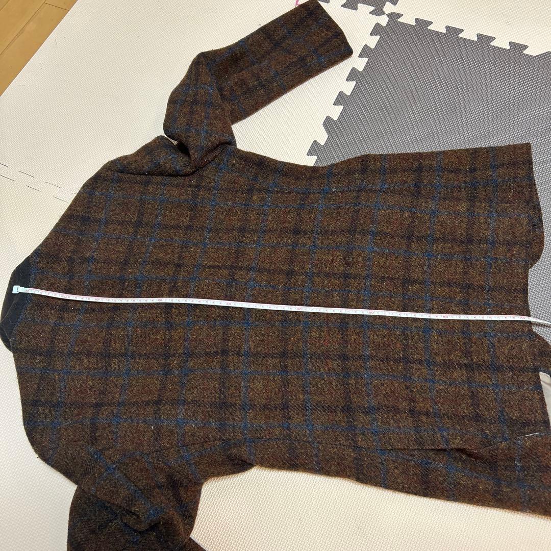 Harris Tweed ブラウン系チェック柄テーラードジャケット