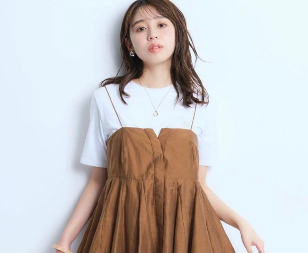 ♡お値下げ　新品タグ付き　ジャスグリッティーリネン混フレアキャミ　Sサイズ