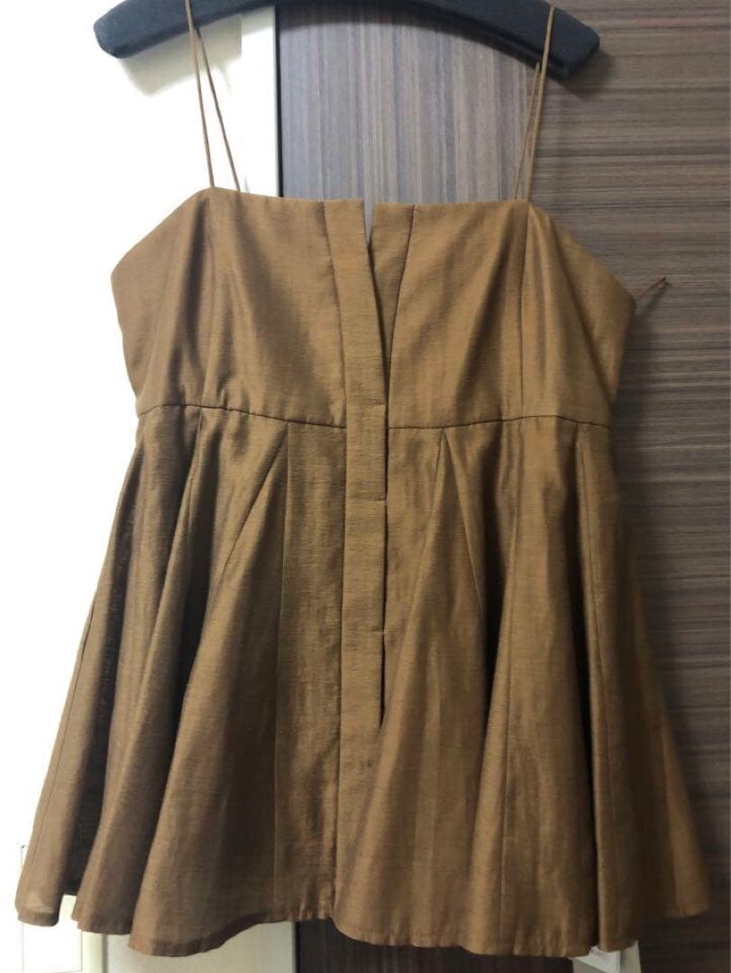 ♡お値下げ　新品タグ付き　ジャスグリッティーリネン混フレアキャミ　Sサイズ