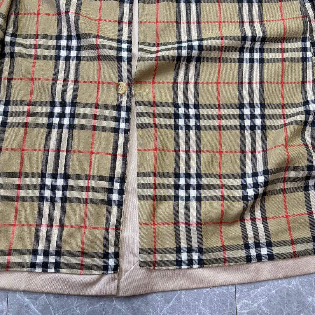 極美品♡バーバリー　ステンカラーコート　ベルト　ノバチェック ベージュ　XL
