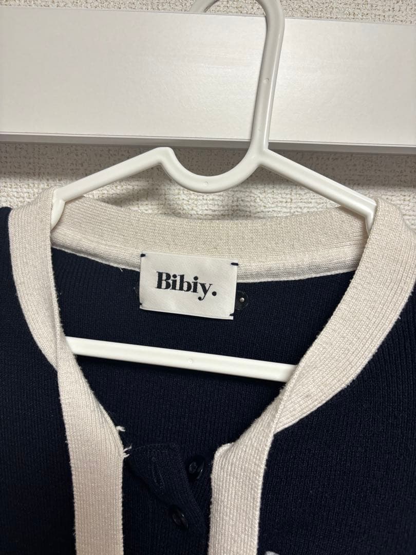 トップス bibiy. B. CLUB TIE CARDIGAN NAVY