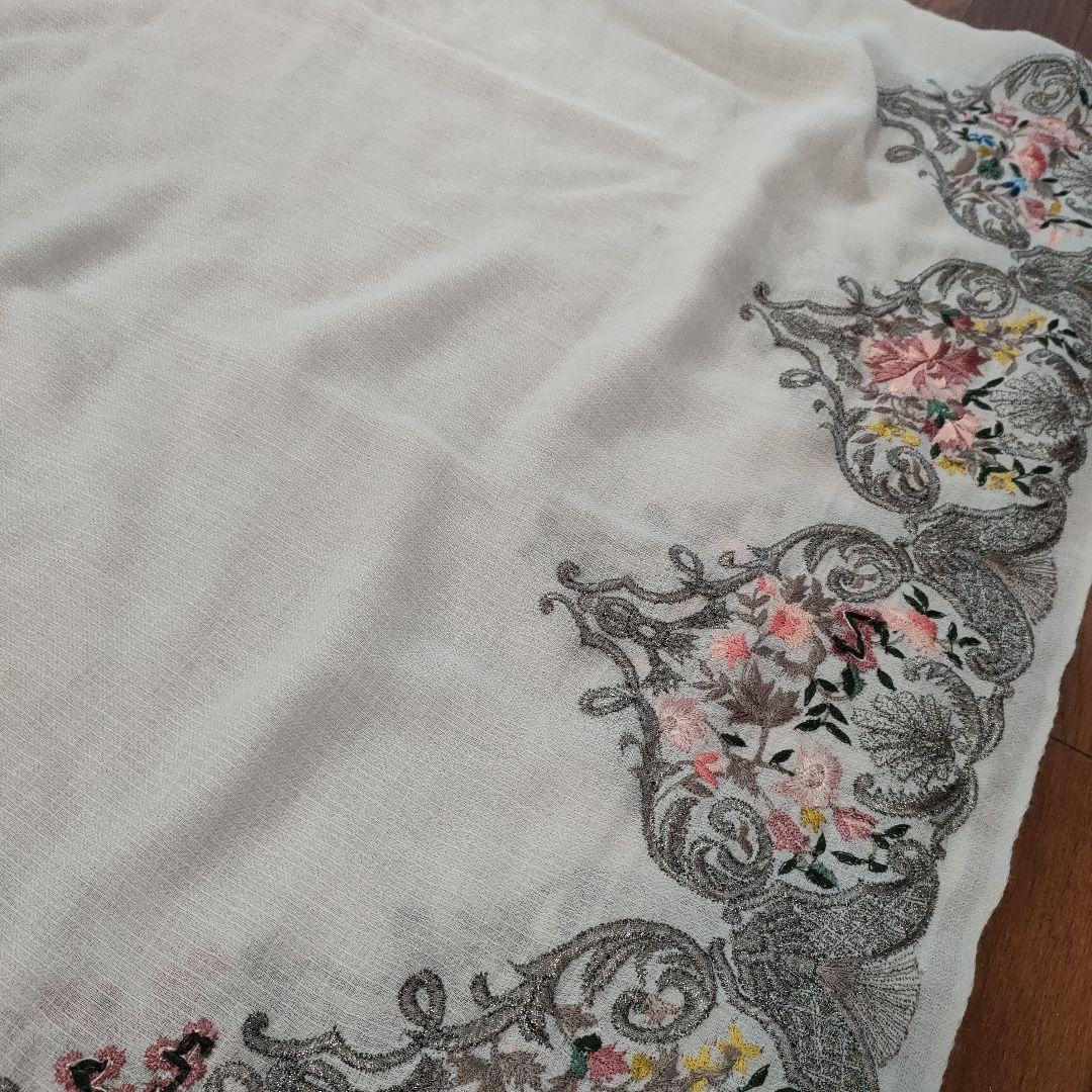 超美品　JANAVI ストール　ショール　大判　カシミヤ100