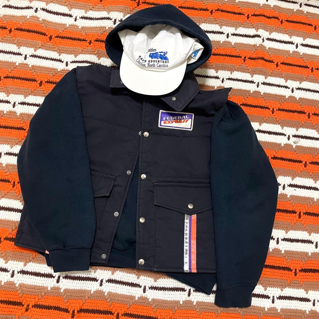 80s〜 FedEx FEDERAL EXPRESS ナイロンベスト 企業モノ