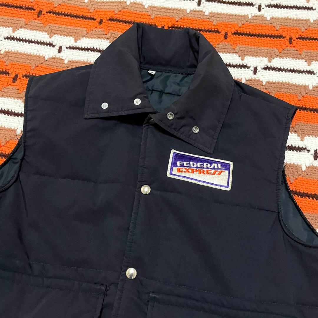 80s〜 FedEx FEDERAL EXPRESS ナイロンベスト 企業モノ