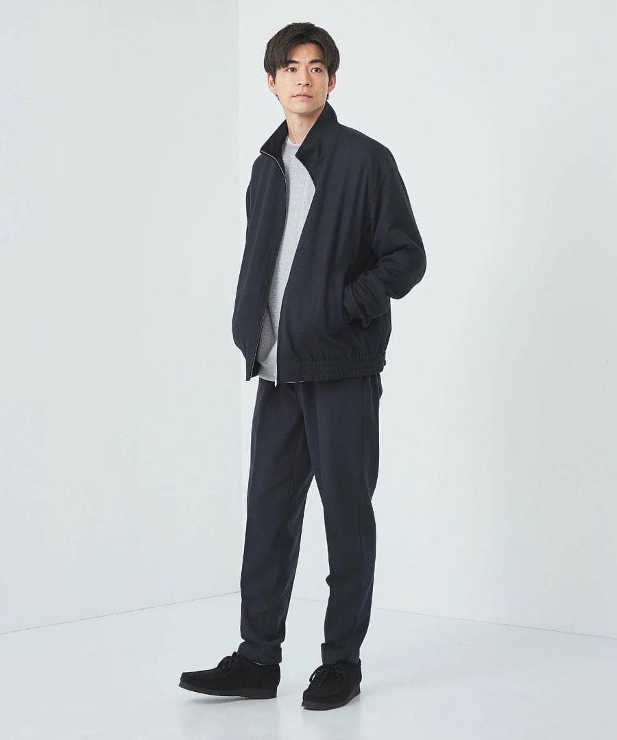 未使用 グリーンレーベルリラクシング TRW フランネル スタンド ブルゾン M