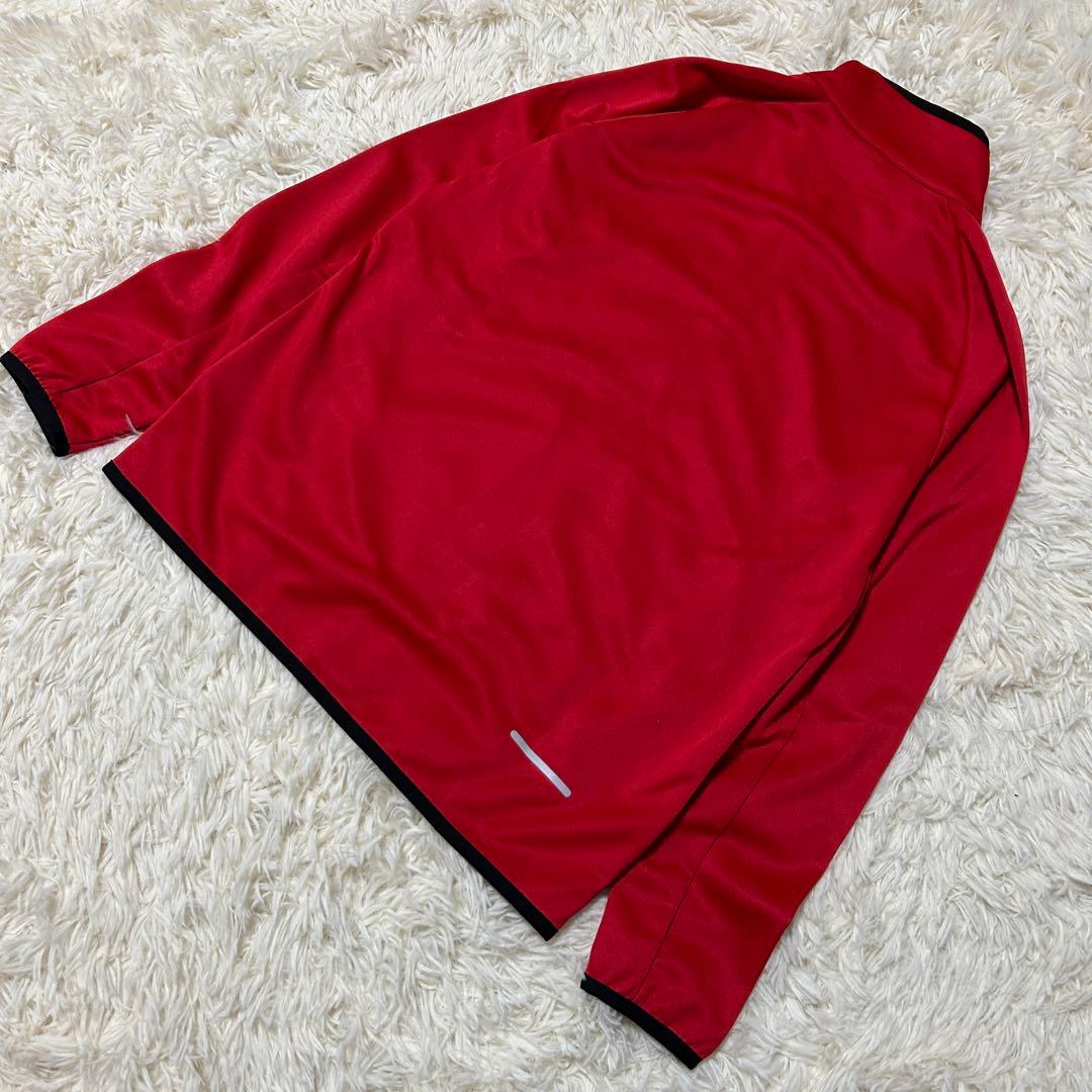 アシックス　asics ジャージ　上下　セットアップ　レッド　ブラック　XS