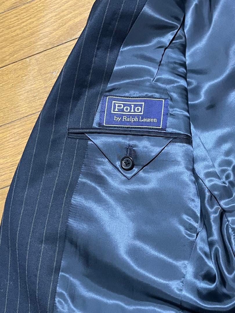 《極美品》【ラルフローレン】 スーツ ネイビーストライプ A５