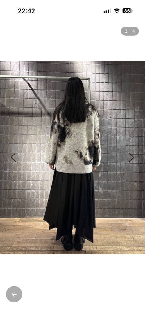 グリッターイレヘムスカート