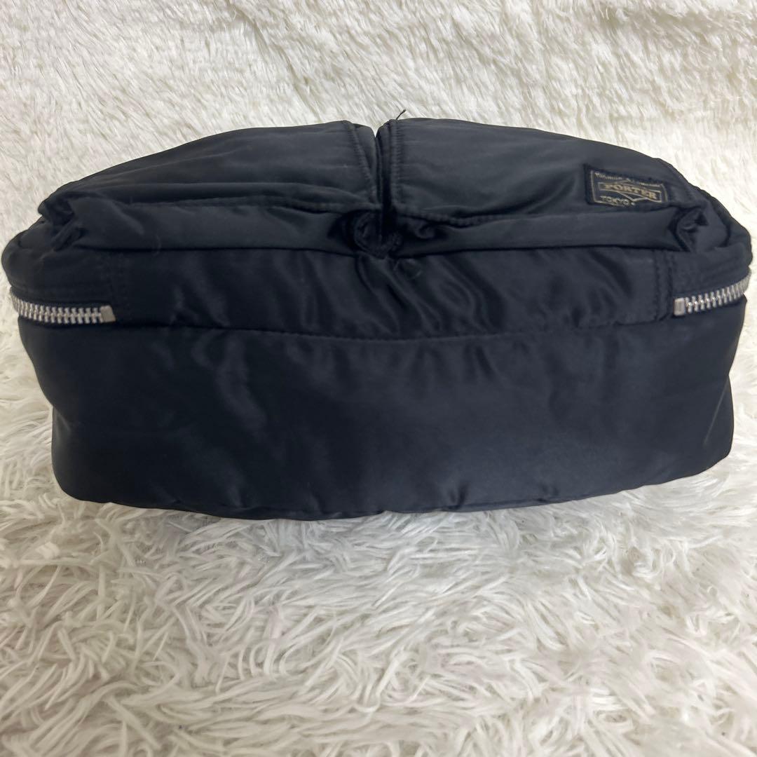 【美品】PORTER タンカー 2層式 ショルダーバッグ 黒