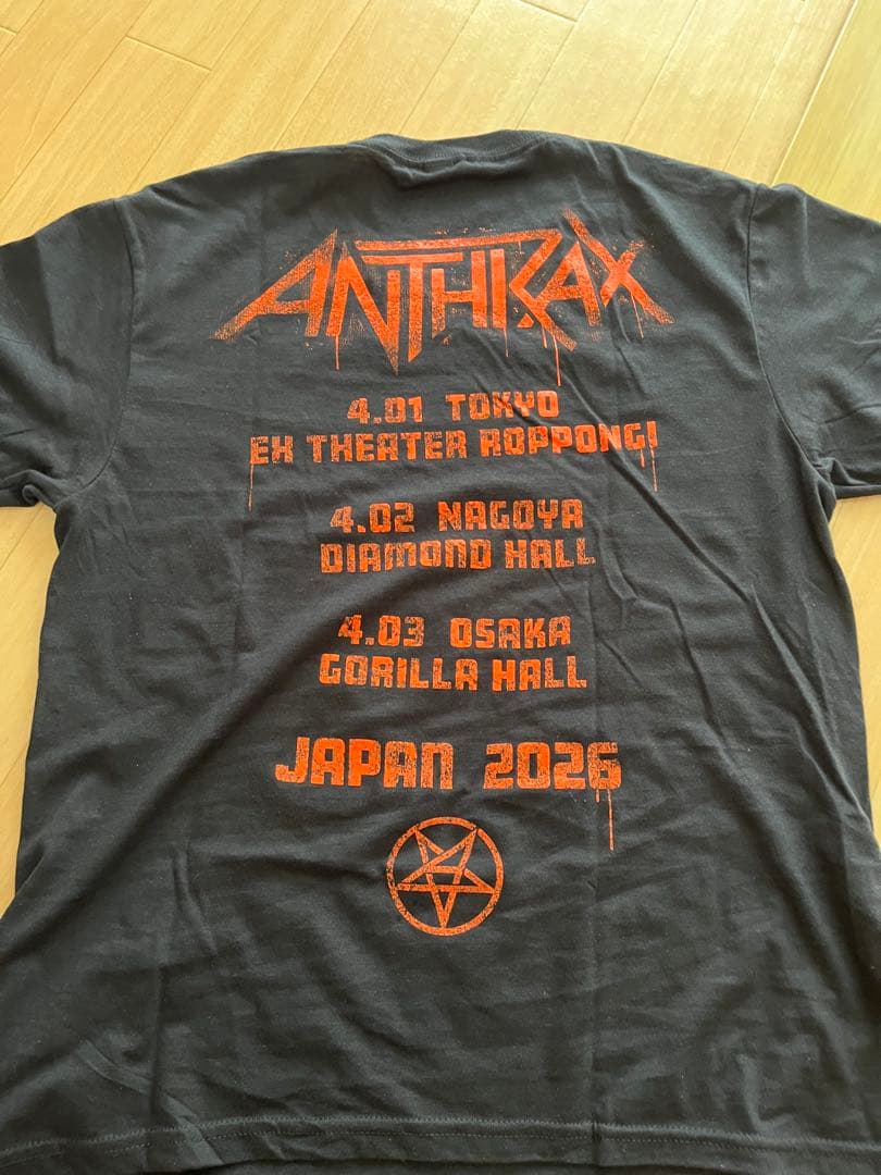 ANTHRAX アンスラックス JAPAN2026 Tシャツ