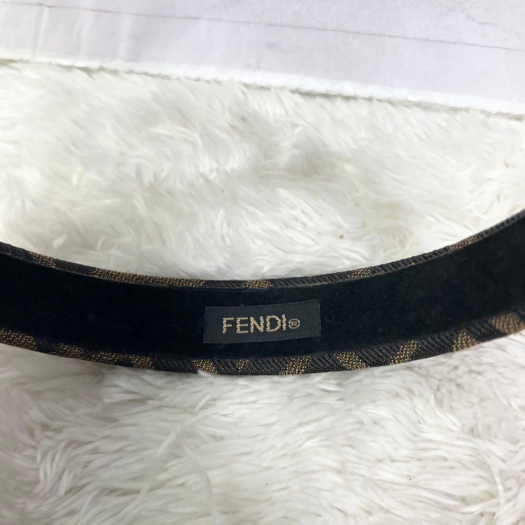 FENDI フェンディ カチューシャ ズッカ柄 ヴィンテージ ブラウン 希少
