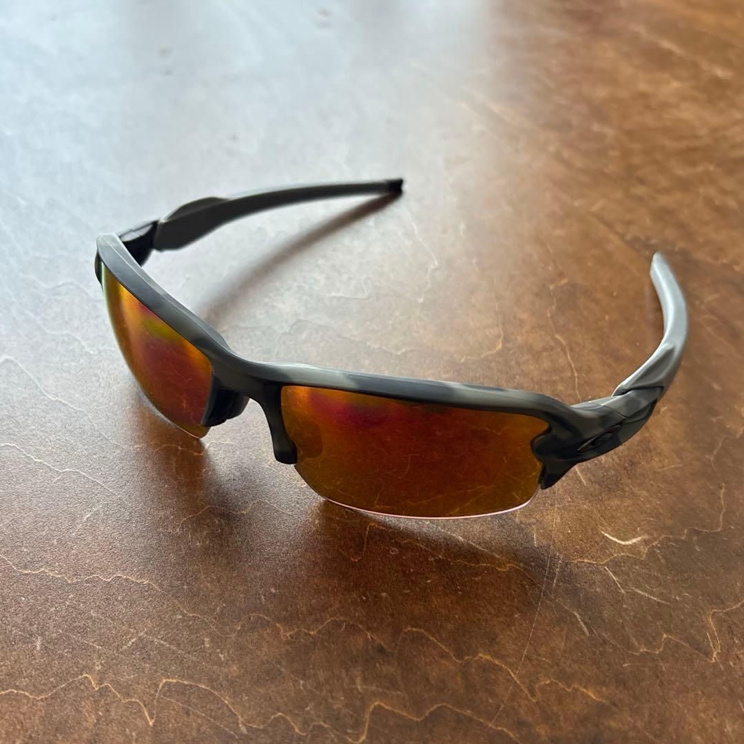Oakley スポーツサングラス Flak2.0 PRIZM オレンジ×グレー系