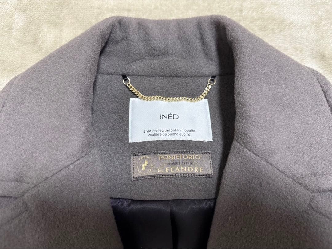 【美品】INED イネド PONTETORTO カシミア混チェスタート
