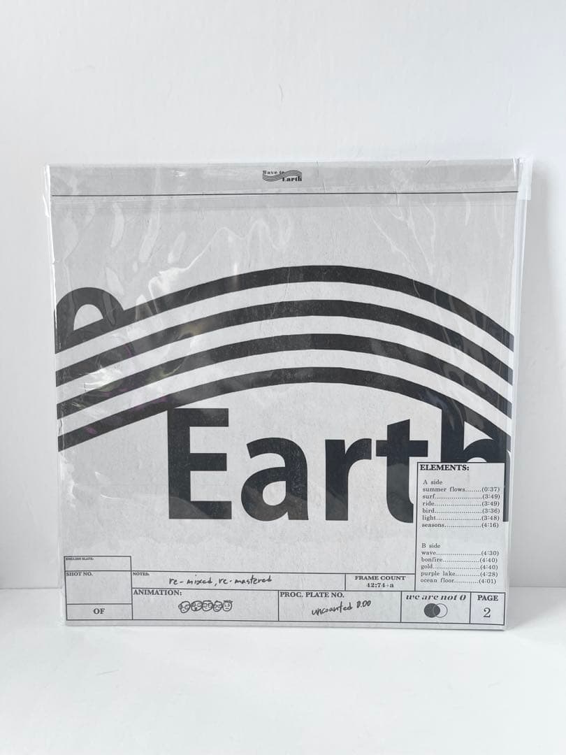 wave to earth／uncounted 0.00 透明レッド LP 新品