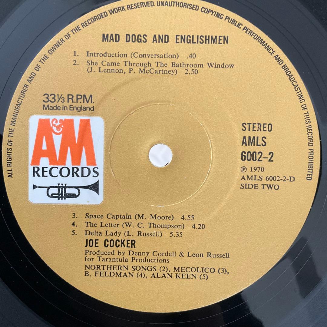 JOE COCKER MAD DOGS & ENGLISHMEN UK盤レコード