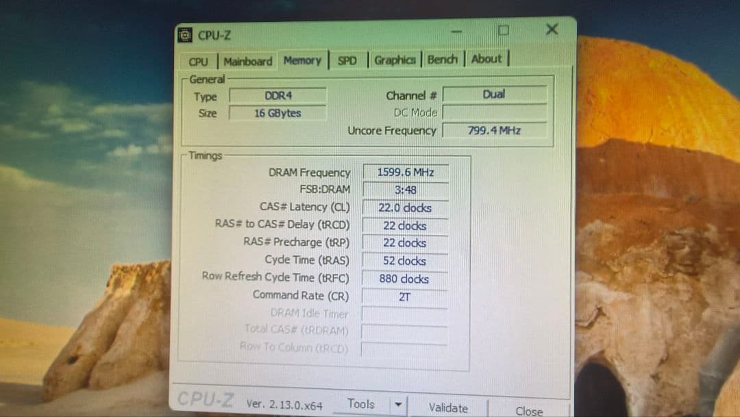 DDR4 8GBx2枚 16GB pc4-3200 動作確認済み ②