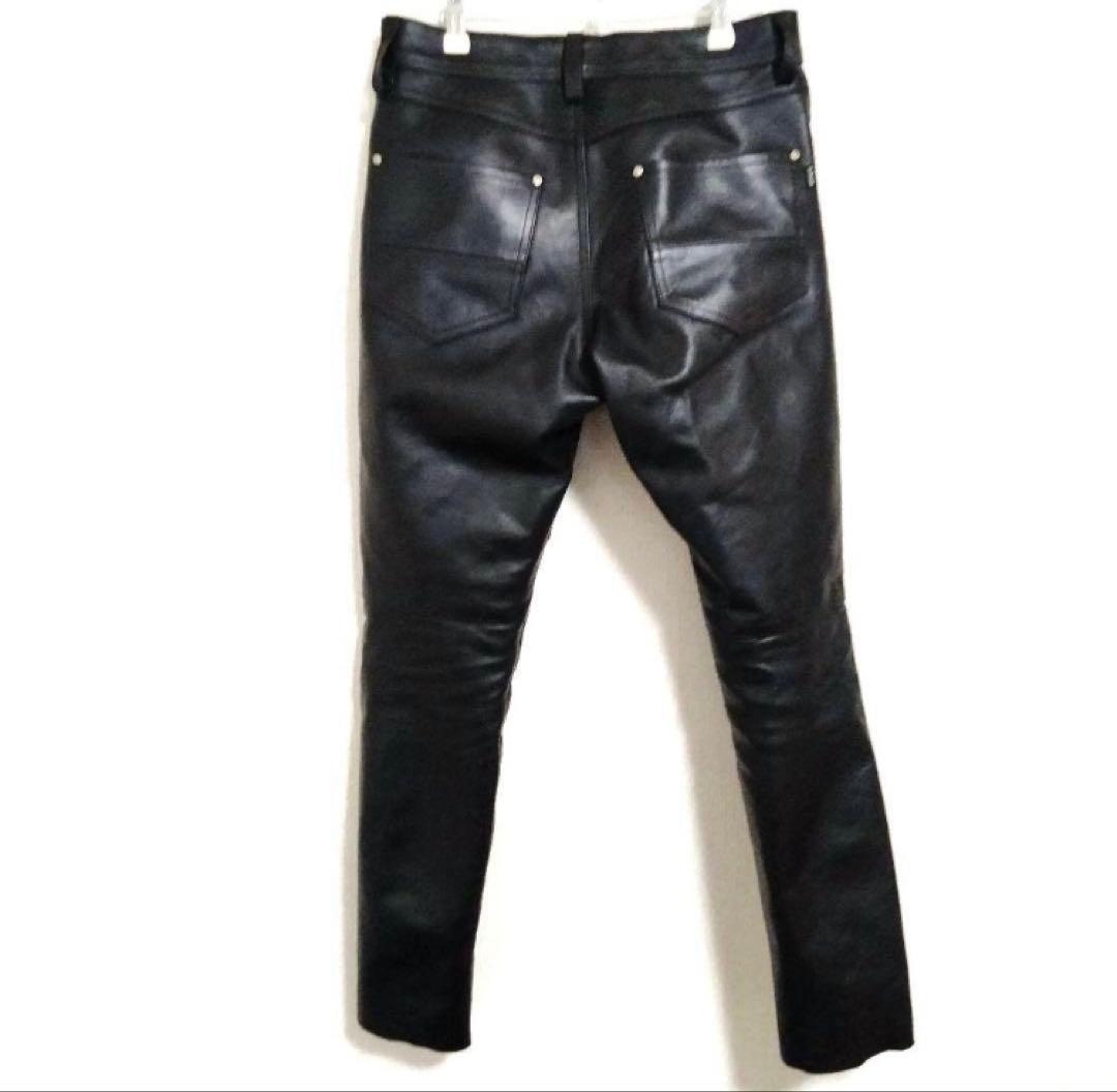 極美品Schottショット レザーパンツ黒 S ラムレザー 定価約5万