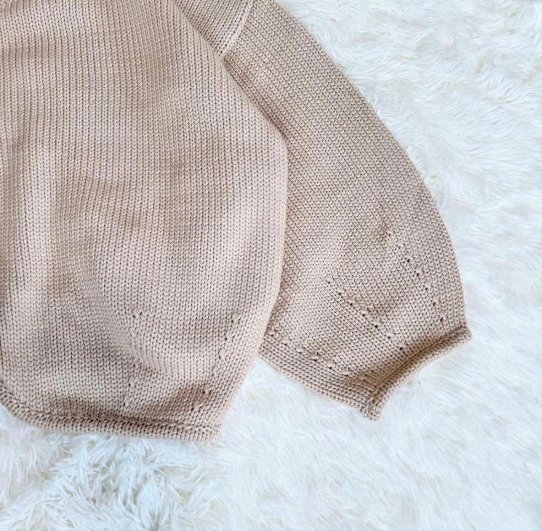 【未使用級】PINUE ハンドステッチニットキャミ＆カーデセット BEIGE