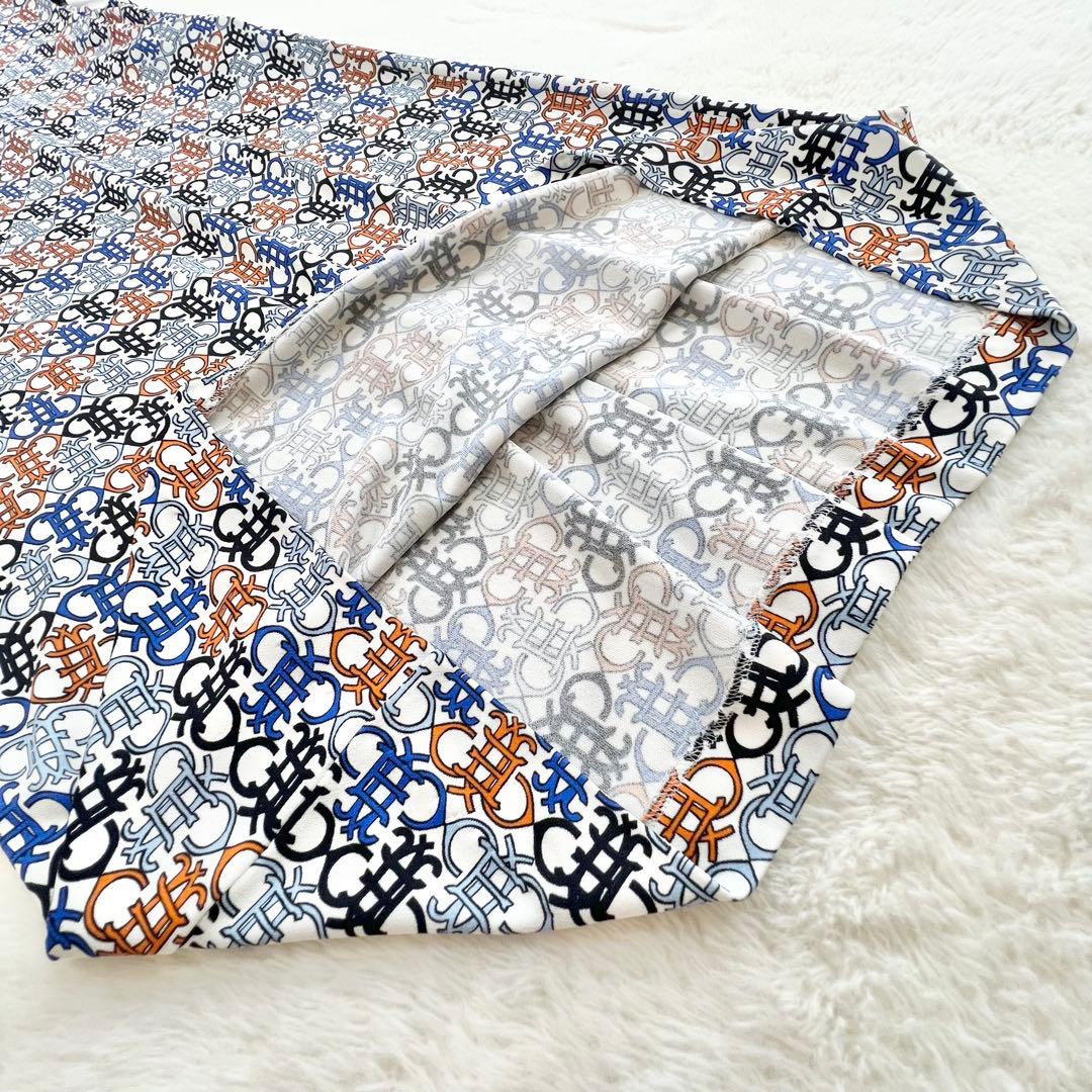【エミリオプッチ】総柄ノースリーブワンピース☆マルチカラー☆ロゴ柄☆シルク混☆S