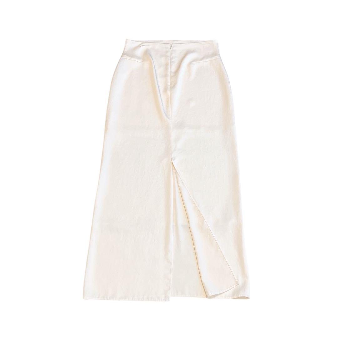 リアムプラージュ　plage スラックスサテンスカート　38 キナリ　美品