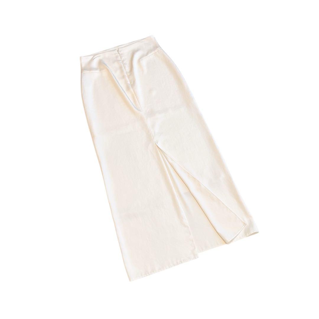 リアムプラージュ　plage スラックスサテンスカート　38 キナリ　美品