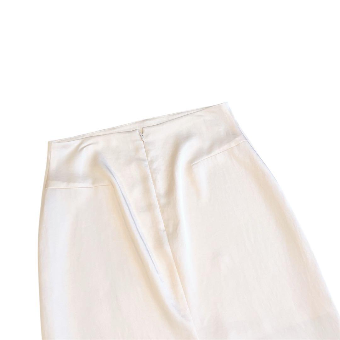 リアムプラージュ　plage スラックスサテンスカート　38 キナリ　美品